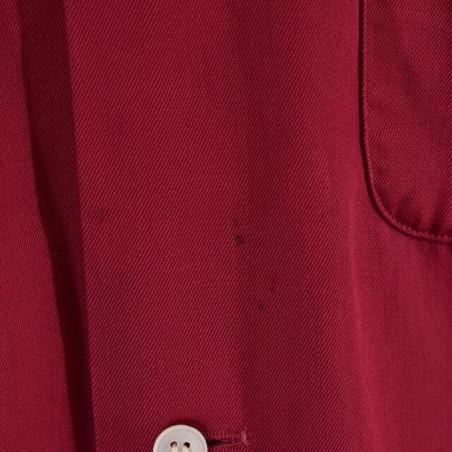 50年代 ARROW 半袖 オープンカラー レーヨンギャバジンシャツ ボックスシャツ USA製 メンズM ヴィンテージ /eaa323758 5