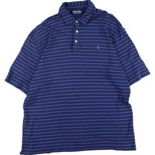 ラルフローレン(Ralph Lauren)の古着 ラルフローレン Ralph Lauren POLO GOLF ポロゴルフ 半袖 ボーダー ポロシャツ メンズL /eaa322541(ポロシャツ)