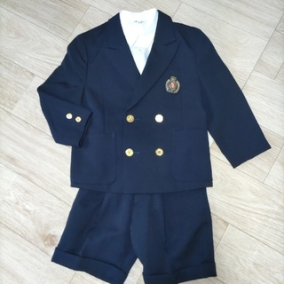 キッズ　男児スーツ　紺色　110(ドレス/フォーマル)
