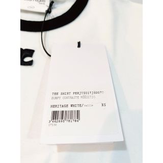 courreges クレージュ コントラストトリムTシャツ リンガー ロゴ