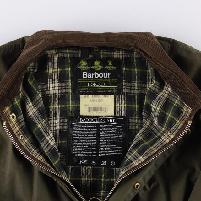 Barbour - 古着 90年代 バブアー Barbour BORDER ボーダー 旧3ワラント