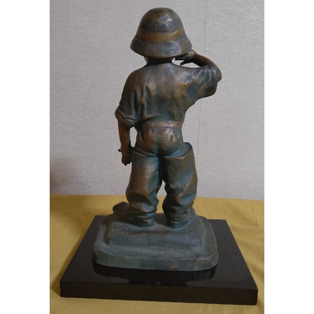生産完了商品 北村西望 将軍の孫 ブロンズ像 台座 共箱/朱肉入れ 共箱