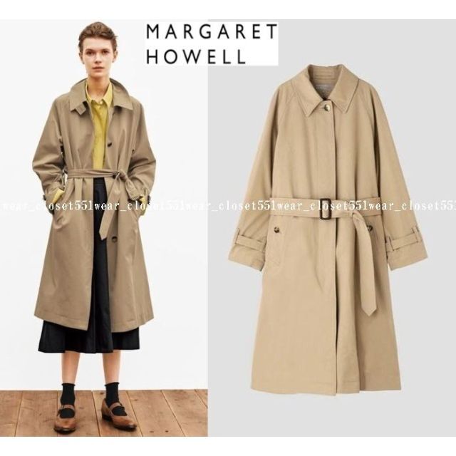 新品未使用 MARGARET HOWELマーガレットハウエル　ステンカラーコート