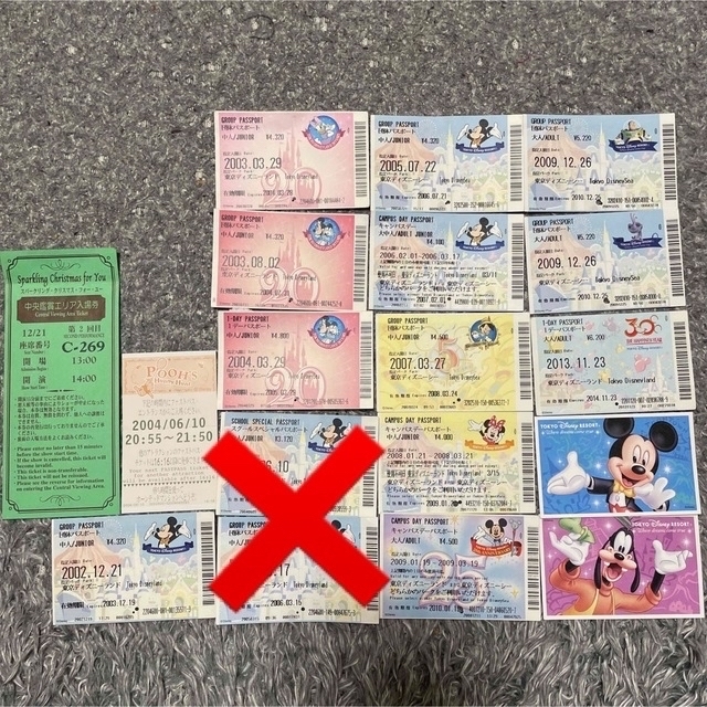 Disney(ディズニー)の東京ディズニーリゾート　使用済み1DAYパスポートなど エンタメ/ホビーのコレクション(その他)の商品写真