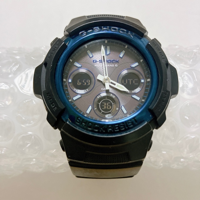 CASIO G-SHOCK AWG-M100A ソーラー ブルー 動作確認済 メンズの時計(腕時計(デジタル))の商品写真