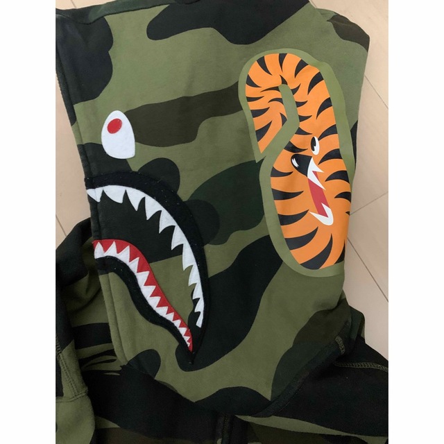 激レアXL！ BAPEジャイアントカモシャークパーカー緑迷彩