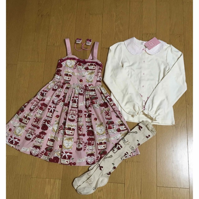 Shirley Temple(シャーリーテンプル)のシャーリーテンプル　ジャム瓶セット　130 キッズ/ベビー/マタニティのキッズ服女の子用(90cm~)(ワンピース)の商品写真