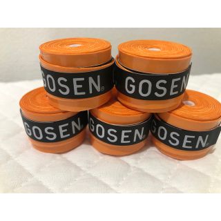 ゴーセン(GOSEN)のGOSEN グリップテープ 5個★オレンジ迅速発送 テニス バドミントン(その他)