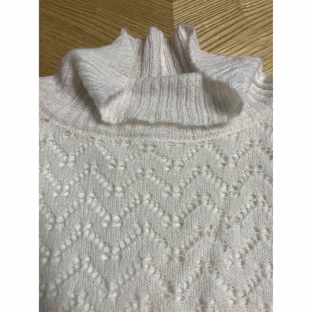 AMERI(アメリ) MEDI LOOSE CROCHET KNITアイボリー