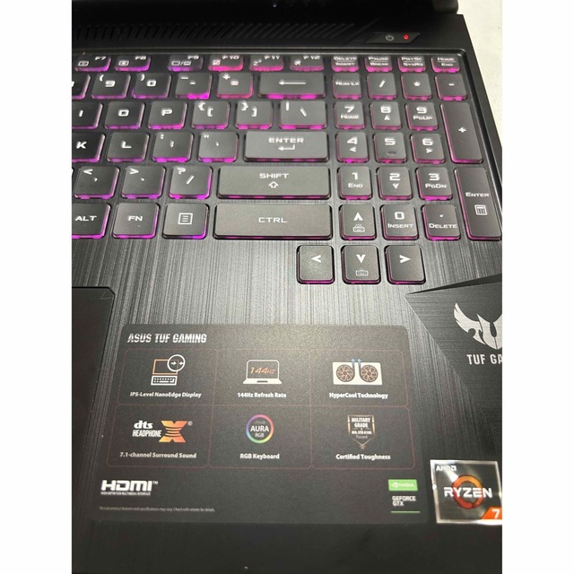 ASUS(エイスース)のASUS TUFゲーミングpc FX505DT Ryzen7 スマホ/家電/カメラのPC/タブレット(ノートPC)の商品写真