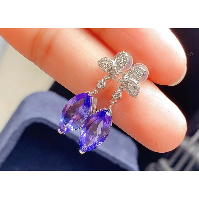 ⭐天然タンザナイト ダイヤ  ピアス k18 2.9ct