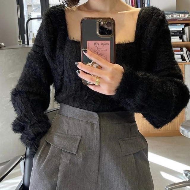 ZARA(ザラ)のSoft-fur cardigan set (緑) レディースのトップス(カーディガン)の商品写真