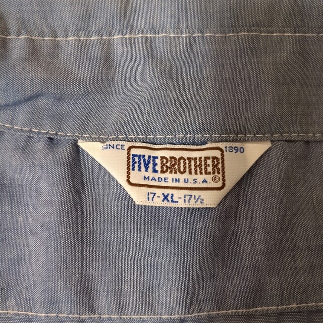FIVE BROTHER(ファイブブラザー)のFIVE BROTHER シャンブレーシャツ ヴィンテージ USA メンズのトップス(シャツ)の商品写真