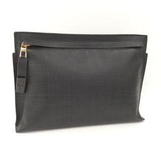 ロエベ(LOEWE)のLOEWE クラッチバッグ セカンドバッグ ゴールド金具 レザー ブラック(セカンドバッグ/クラッチバッグ)