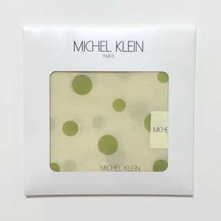 ミッシェルクラン(MICHEL KLEIN)のMichel klein ミシェルクラン ハンカチ 未使用 グリーン系 ドット柄(ハンカチ)