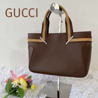 ☆GUCCI☆ウェビング ミニハンドバッグ ブラウン