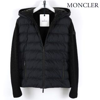 モンクレール(MONCLER)の新作モデル 美品 モンクレール ロゴ Lサイズ ニットカーディガン 国内正規品(カーディガン)