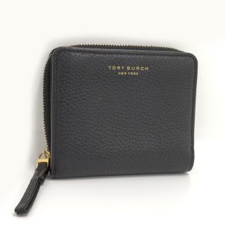 トリーバーチ(Tory Burch)のTORY BURCH ラウンドファスナー財布 レザー ブラック(財布)