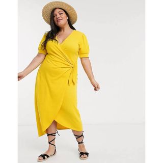 エイソス(asos)の新品 未着 ASOS エイソス 大きいサイズ カシュクール ワンピース(ロングワンピース/マキシワンピース)