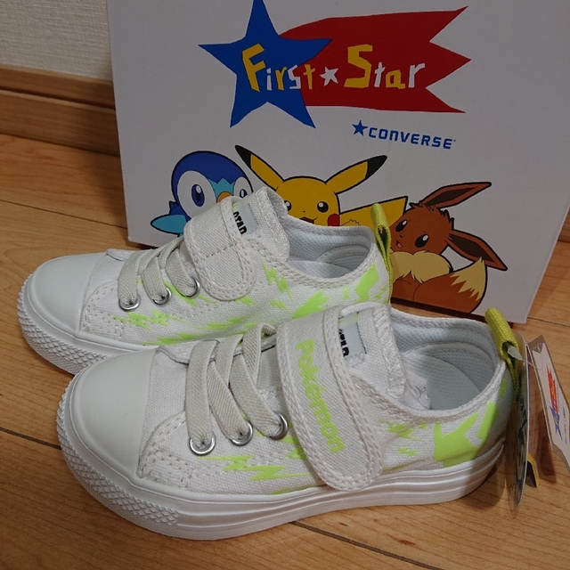 CONVERSE(コンバース)の新品 ポケモン コンバース オールスター 15cm ホワイト キッズ/ベビー/マタニティのキッズ靴/シューズ(15cm~)(スニーカー)の商品写真