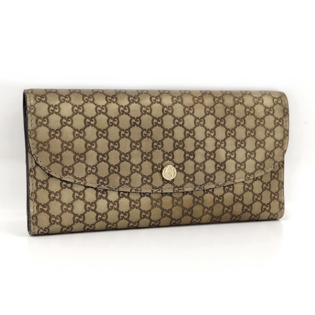 Gucci - GUCCI グッチシマ 三つ折り財布 レザー ゴールド 256926の通販