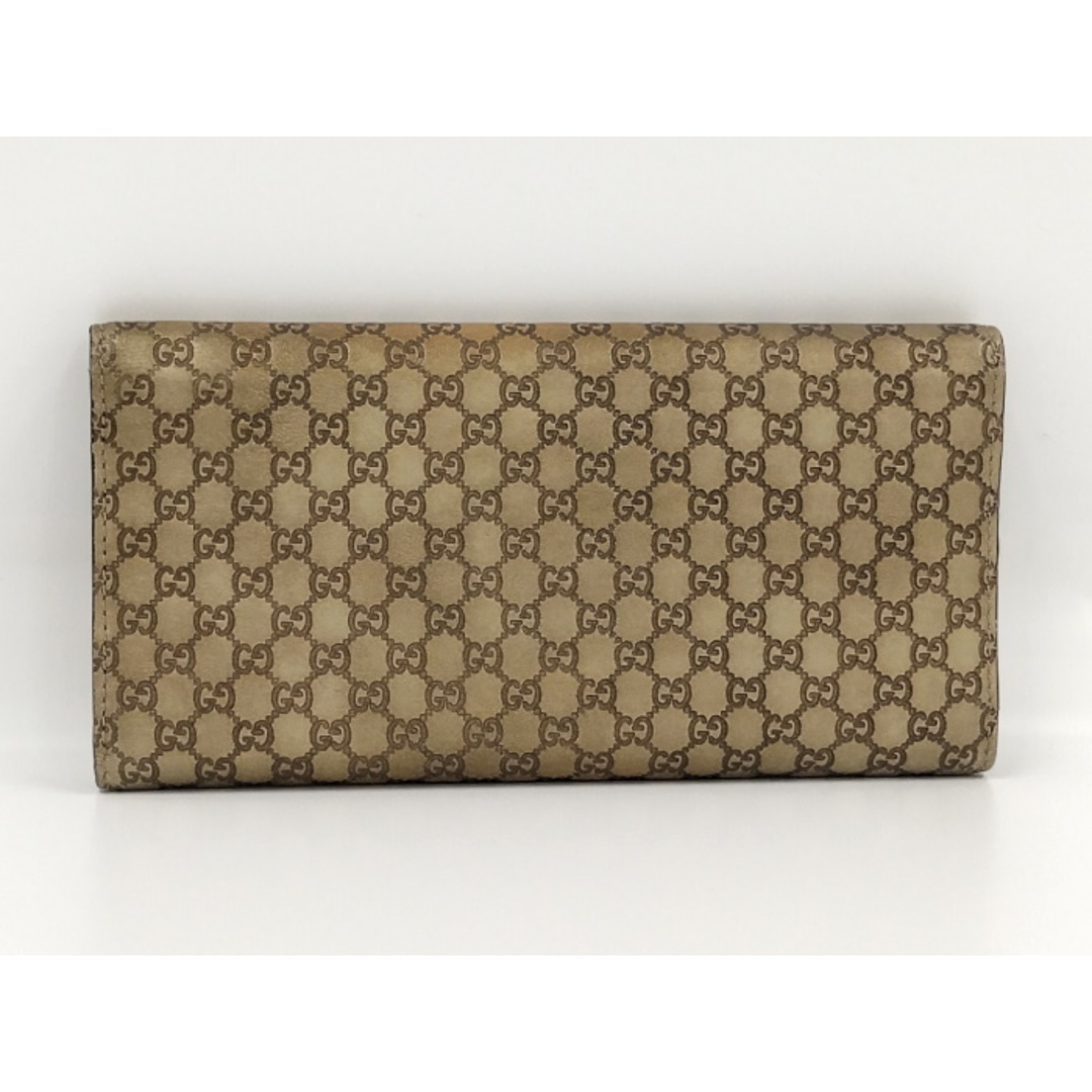 GUCCI - GUCCI グッチシマ 三つ折り財布 レザー ゴールド 256926 GUCCI - GUCCI グッチシマ 三つ折り財布 レザー ゴールド 256926