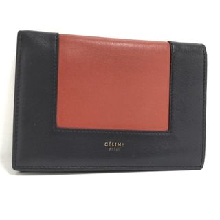 セリーヌ(celine)のCELINE 2つ折り財布 マルチファンクション フレーム バイカラー エンジ(財布)