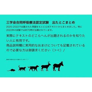 三学会合同呼吸療法認定試験　出たとこまとめ2023 ポテサラさん専用(資格/検定)