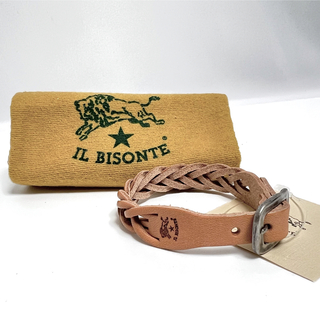 イルビゾンテ(IL BISONTE)の新品 イルビゾンテ IL BISONTE  レザーバングル ブレスレット 茶(ブレスレット)