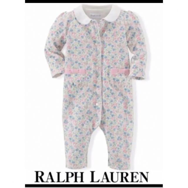 POLO RALPH LAUREN(ポロラルフローレン)のラルフローレン　花柄　カバーオール キッズ/ベビー/マタニティのベビー服(~85cm)(カバーオール)の商品写真