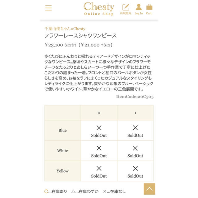 Chesty(チェスティ)のchesty 千葉由佳ちゃんコラボフラワーレースシャツワンピース レディースのワンピース(ロングワンピース/マキシワンピース)の商品写真