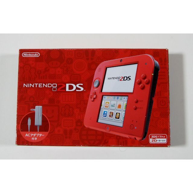 ニンテンドー2DS(ニンテンドー2DS)の送料込 ニンテンドー 2DS レッド 赤 Nintendo  エンタメ/ホビーのゲームソフト/ゲーム機本体(家庭用ゲーム機本体)の商品写真