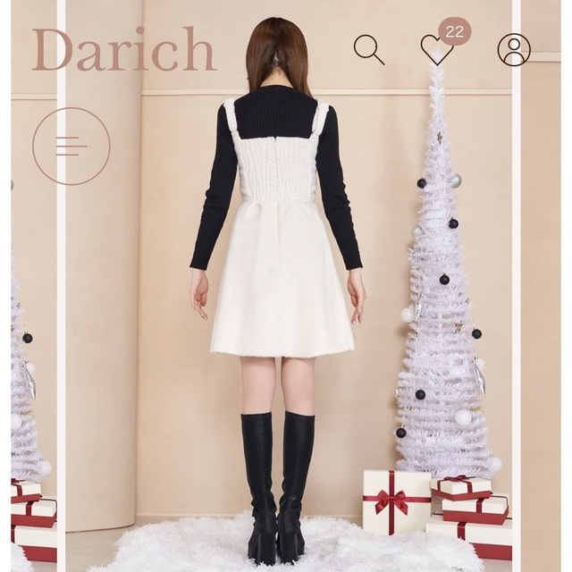 Darich(ダーリッチ)のフレアミニサロペットスカート レディースのワンピース(ミニワンピース)の商品写真