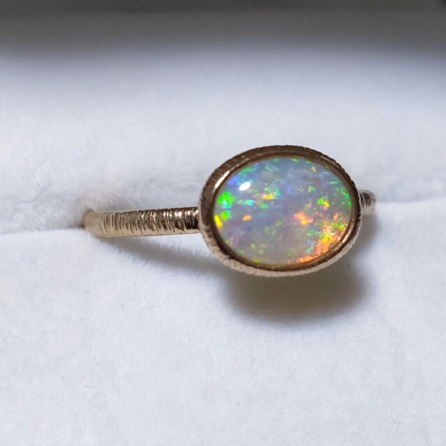 セイレーンアズーロ ウォーターオパール リング K18YG 0.77ct
