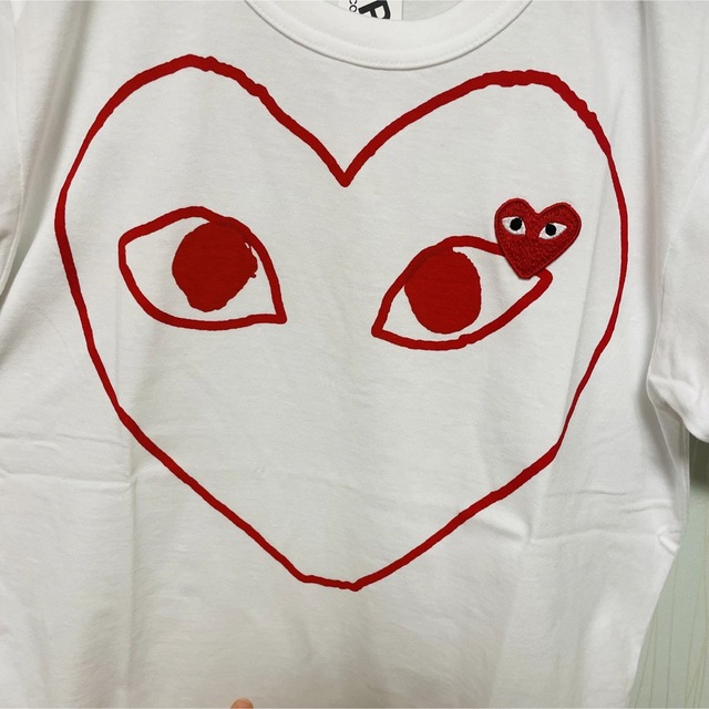 【即発】COMME des GARCONS レディース ハートプリント Tシャツ