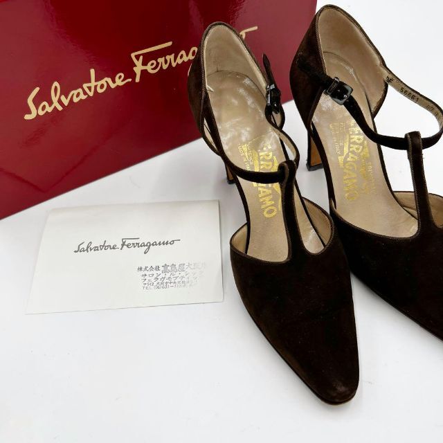 Ferragamo(フェラガモ)の【良品】 Ferragamo フェラガモ パンプス セパレート スエード レディースの靴/シューズ(ハイヒール/パンプス)の商品写真