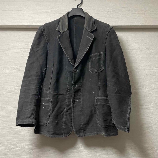 貴重 french black molskin jacket