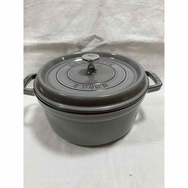 ストウブココットラウンド24  グレー　Staub