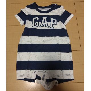 ベビーギャップ(babyGAP)のbabyGAP 半袖ロンパース ボーダー 70(ロンパース)