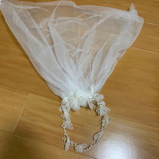 結婚式　子供用　ベール  髪飾り(ヘッドドレス/ドレス)