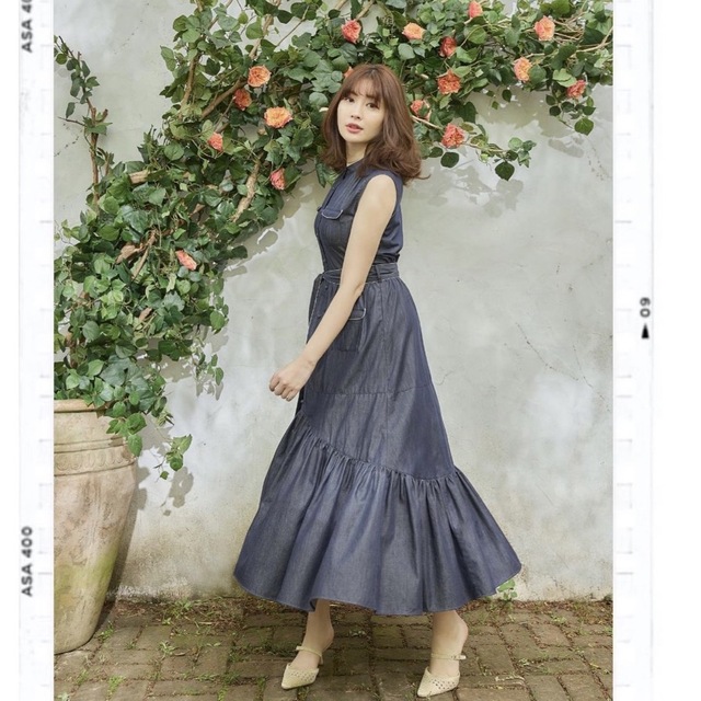 Her lip to(ハーリップトゥ)のHer lip to♡Marseille Belted Denim Dress レディースのワンピース(ロングワンピース/マキシワンピース)の商品写真