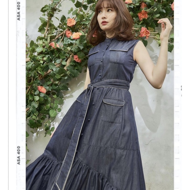 Her lip to(ハーリップトゥ)のHer lip to♡Marseille Belted Denim Dress レディースのワンピース(ロングワンピース/マキシワンピース)の商品写真