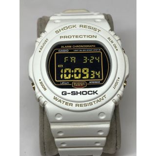 カシオ(CASIO)の美品　カシオ G-SHOCK ホワイト DW-5725B 25周年記念モデル(腕時計(デジタル))