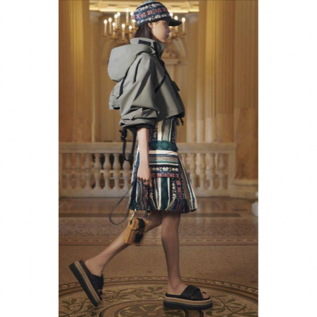 sacai(サカイ)の22SS sacai サカイ Rug Jacquard Knit Skirt レディースのスカート(ひざ丈スカート)の商品写真