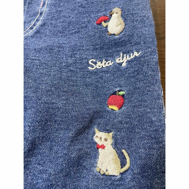 【新品】クレードスコープ 猫刺繍パンツ100