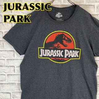 ティービーアンドムービー(TV&MOVIE)のジュラシックパーク センターロゴプリント 恐竜 ムービー Tシャツ 半袖 輸入品(Tシャツ/カットソー(半袖/袖なし))