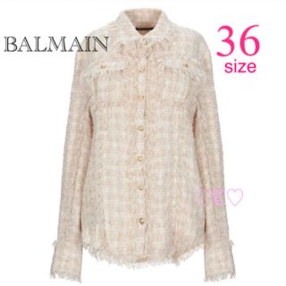 バルマン(BALMAIN)の新品 BALMAIN♡バルマン♡ツイードシャツジャケット(シャツ/ブラウス(長袖/七分))