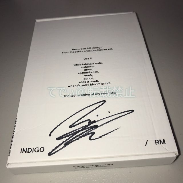 CD専用出品 RM(BTS) 直筆サイン「INDIGO(BOOK EDITION)」