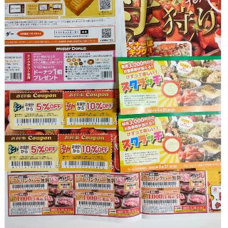 ミスド ブロンコビリー マリノ 焼肉きんぐ クーポン(レストラン/食事券)