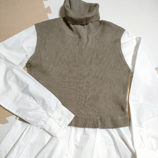 Avail(アベイル)のタートルネックドッキングシャツ レディースのトップス(シャツ/ブラウス(長袖/七分))の商品写真
